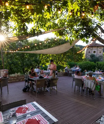 Restaurant sur la terrasse